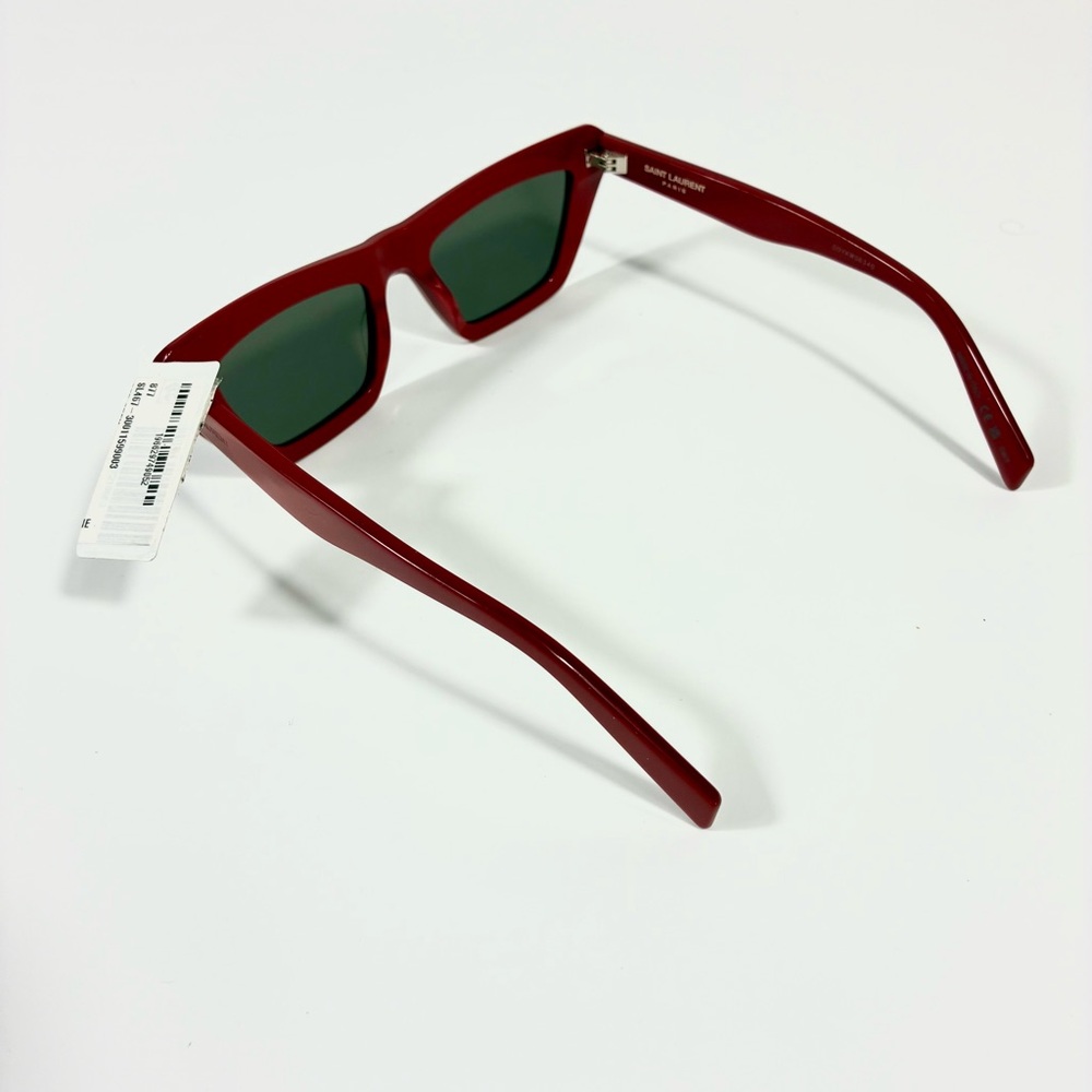Saint Laurent 52mm Cat Eye Sunglasses Red SL 467 NEW - Picture 14 of 17
